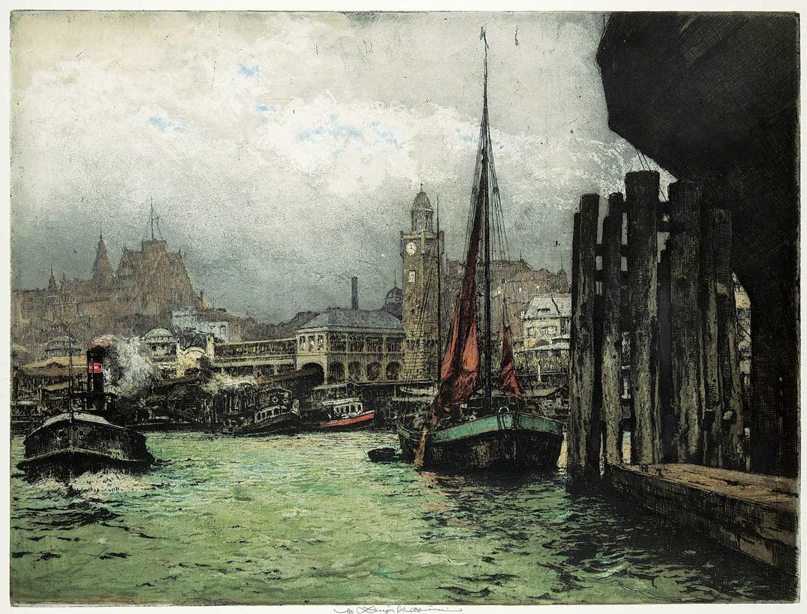 Luigi Kasimir (1881-1962) - Untitled - In the Port