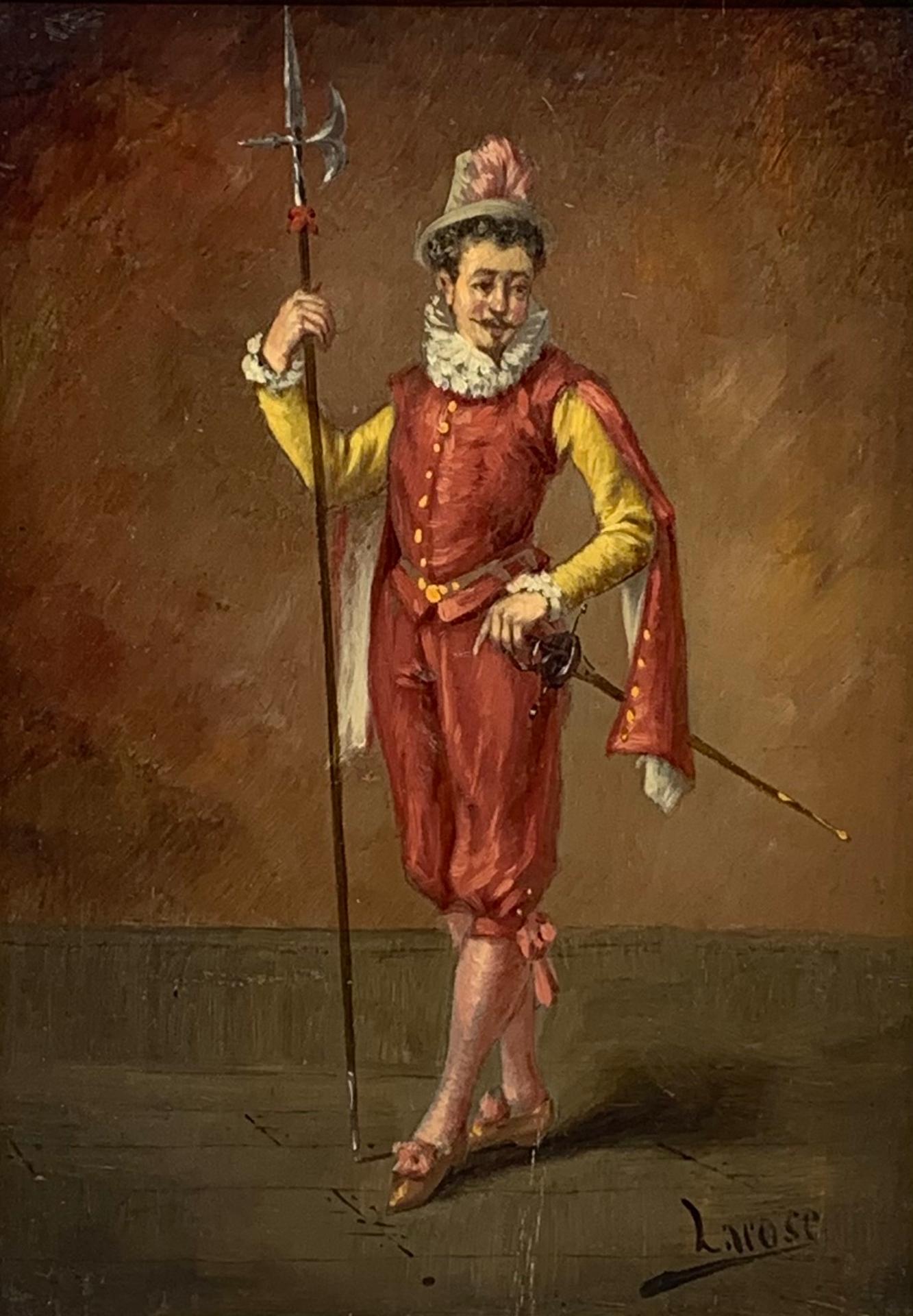 Ludger Larose (1865-1915) - Scène de genre, personnage de style Louis XIII / Genre scene, Louis XIII Style Character, N. D.