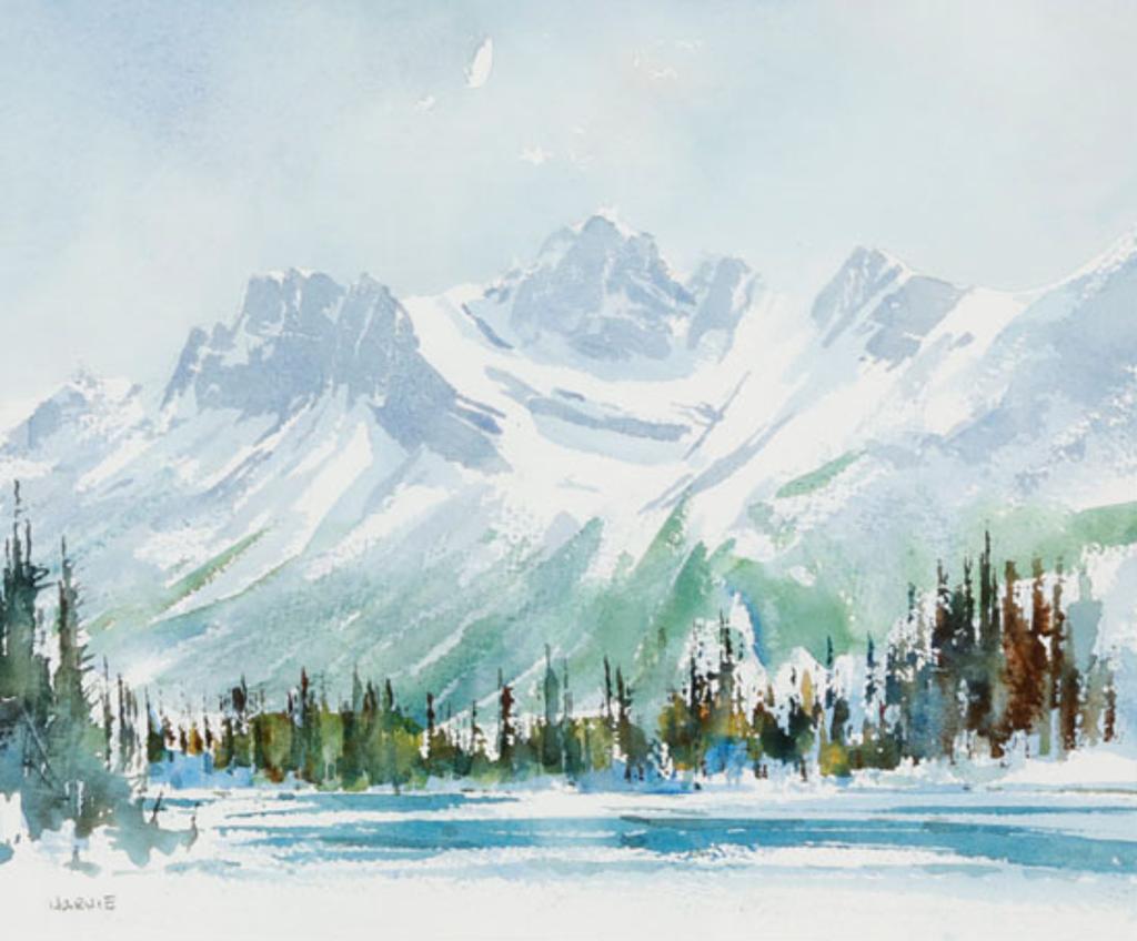 John William Harvie (1928-2018) - Bow River, Canmore, Chinaman's Peak (03349)