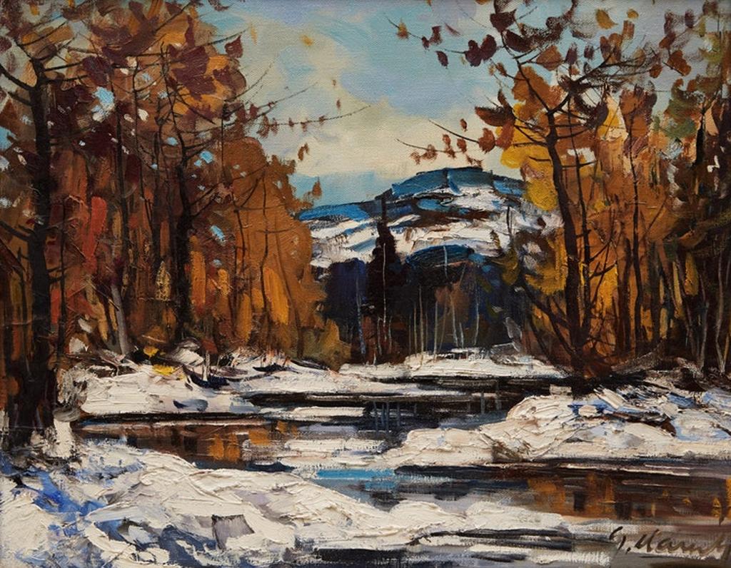 Geza (Gordon) Marich (1913-1985) - Winter Stream Landscape