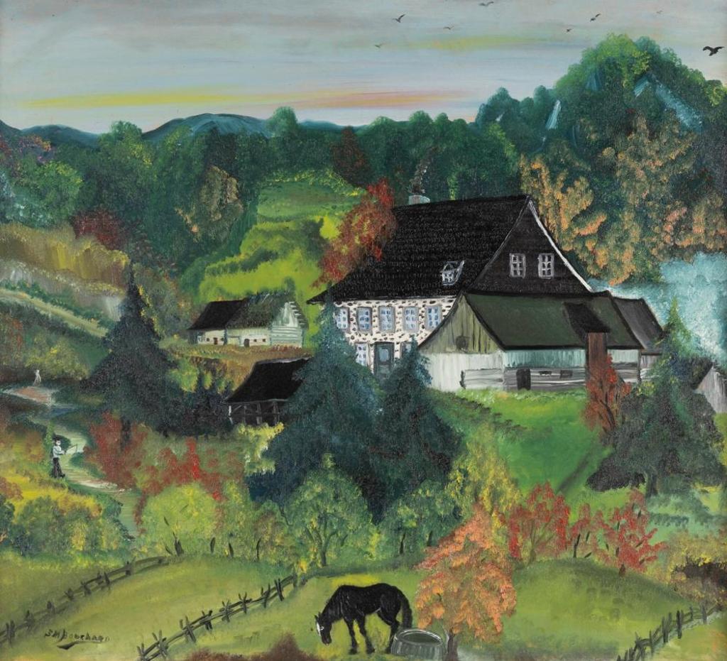 Simone Marie Bouchard (1912-1945) - Untitled - Large White Farmhouse