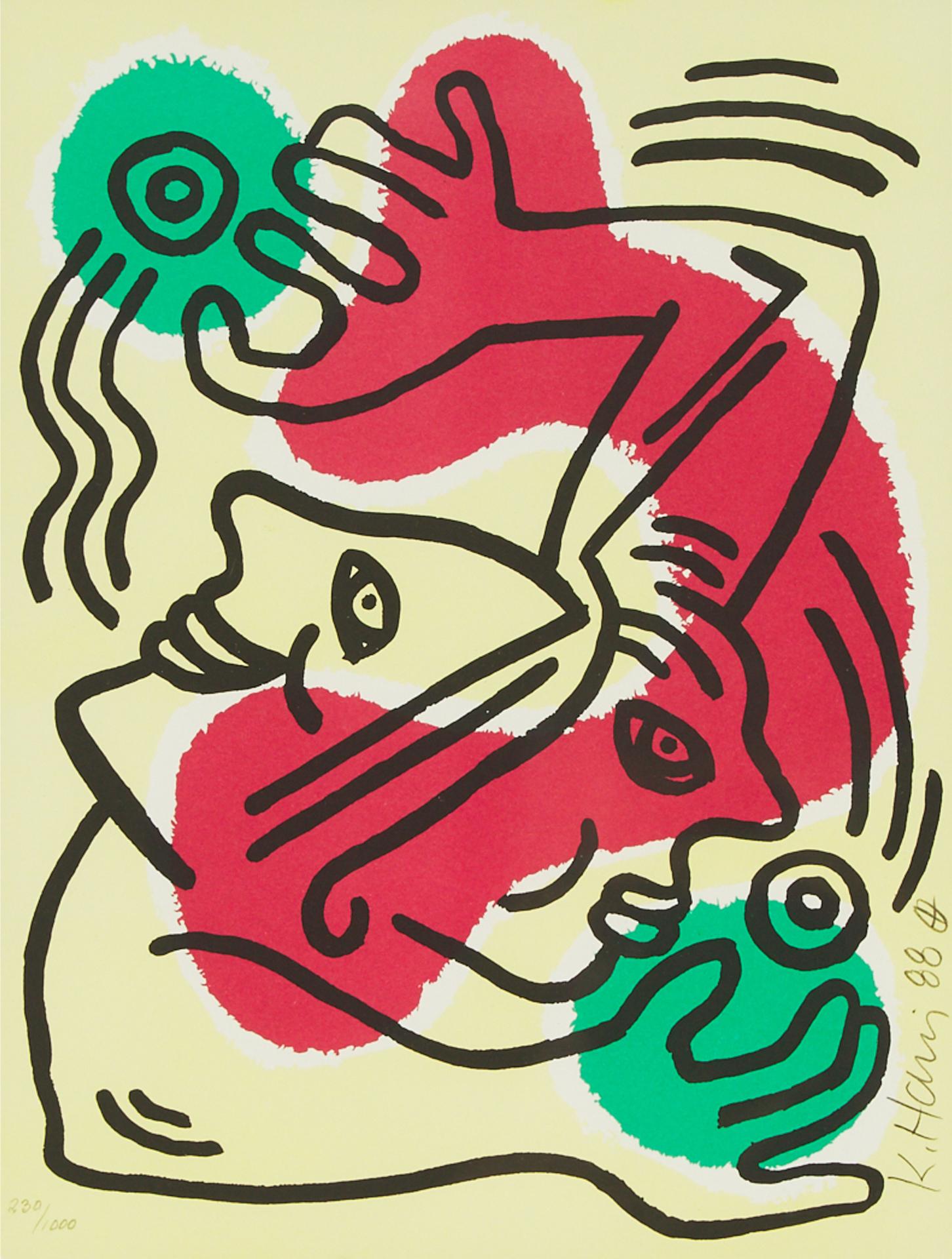 Keith Haring (1958-1990) - International Volunteer Day, 1988 [littmann, 93]