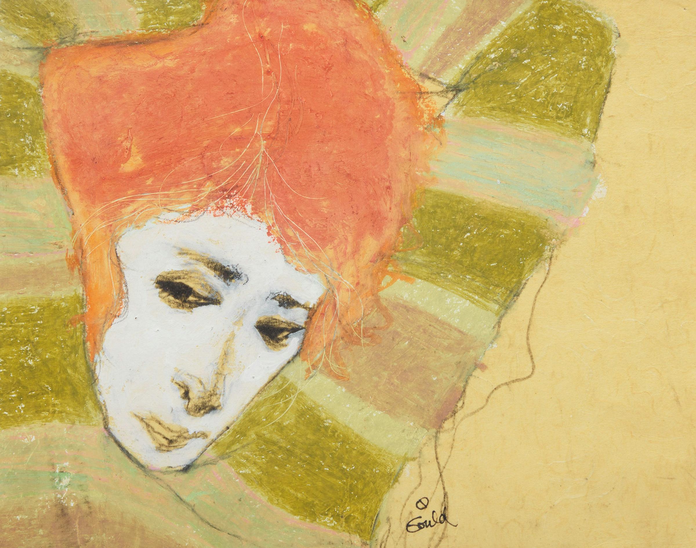 John Howard Gould (1929-2010) - Red Head & Striped Towel