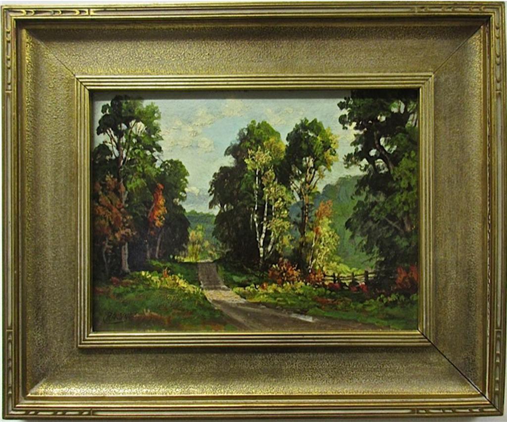 Otto Planding (1887-1964) - Sunlit Road - Autumn