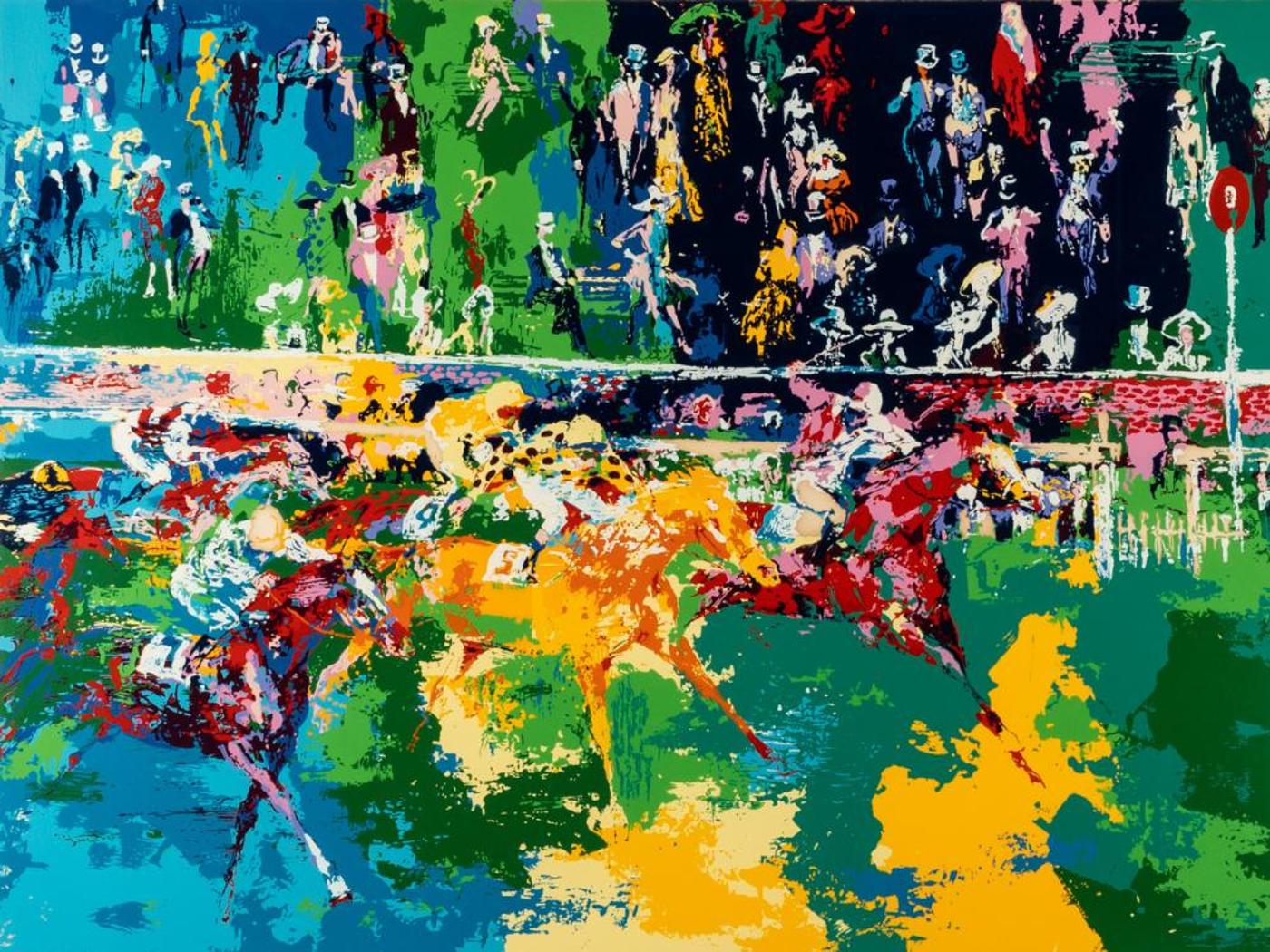 Leroy Neiman (1926-2012) - Ascot Finish