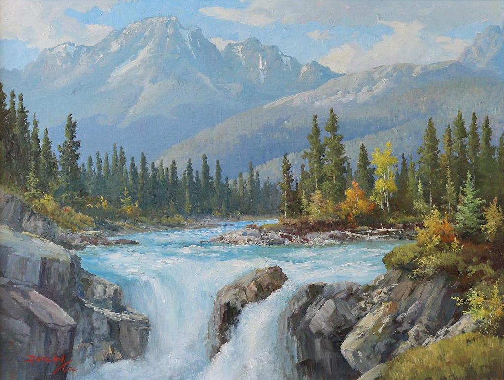 Duncan Mackinnon Crockford (1922-1991) - Bowfort Creek & Saddleback Range, Alta; 1976