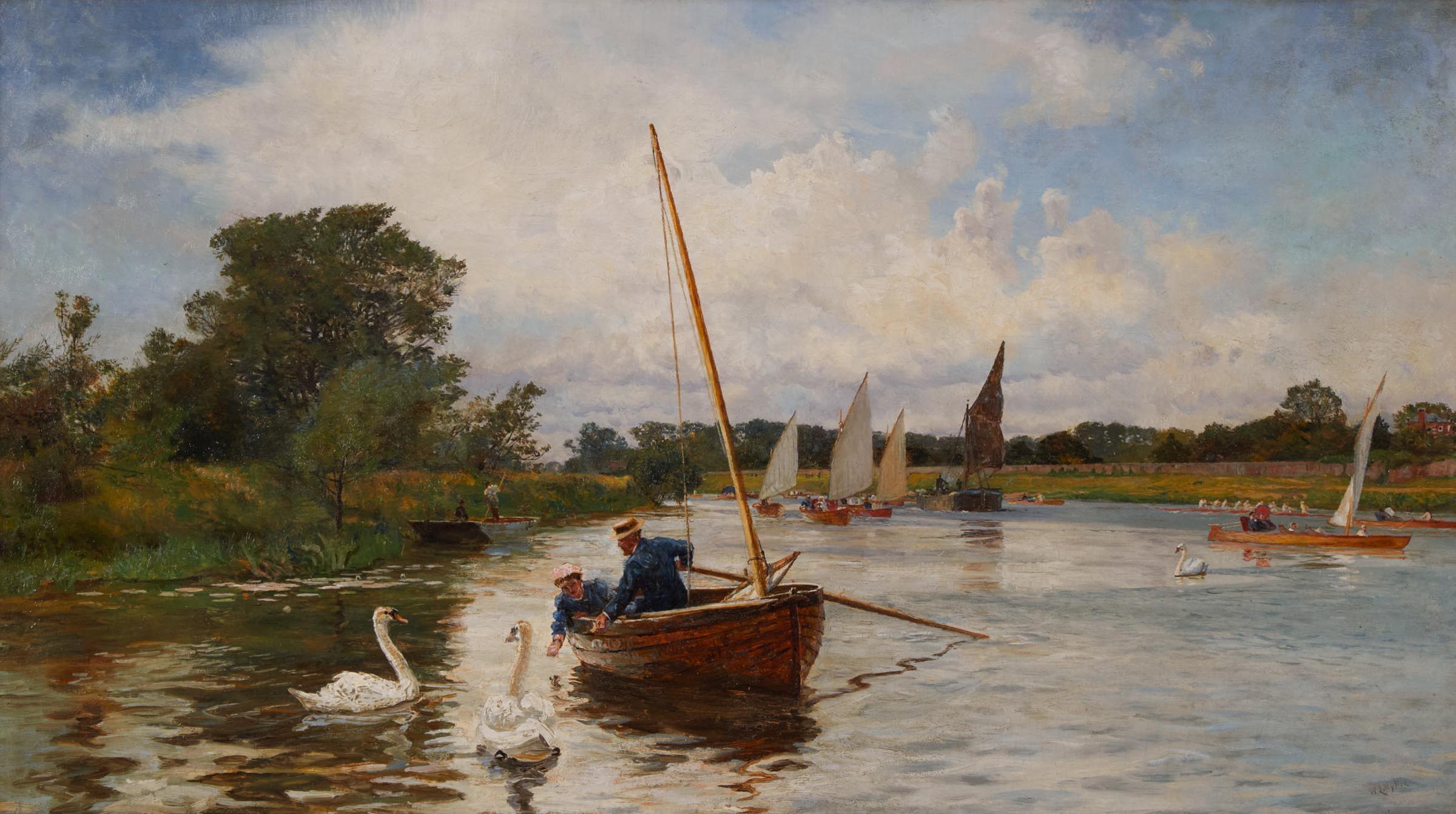 William Lionel Wyllie (1851-1931) - Hampton Court Reach