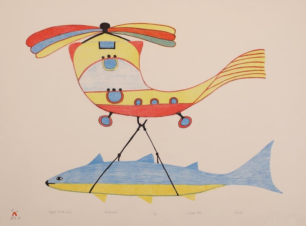 Pudlo Pudlat (1916-1992) - Flight To The Sea; 1986