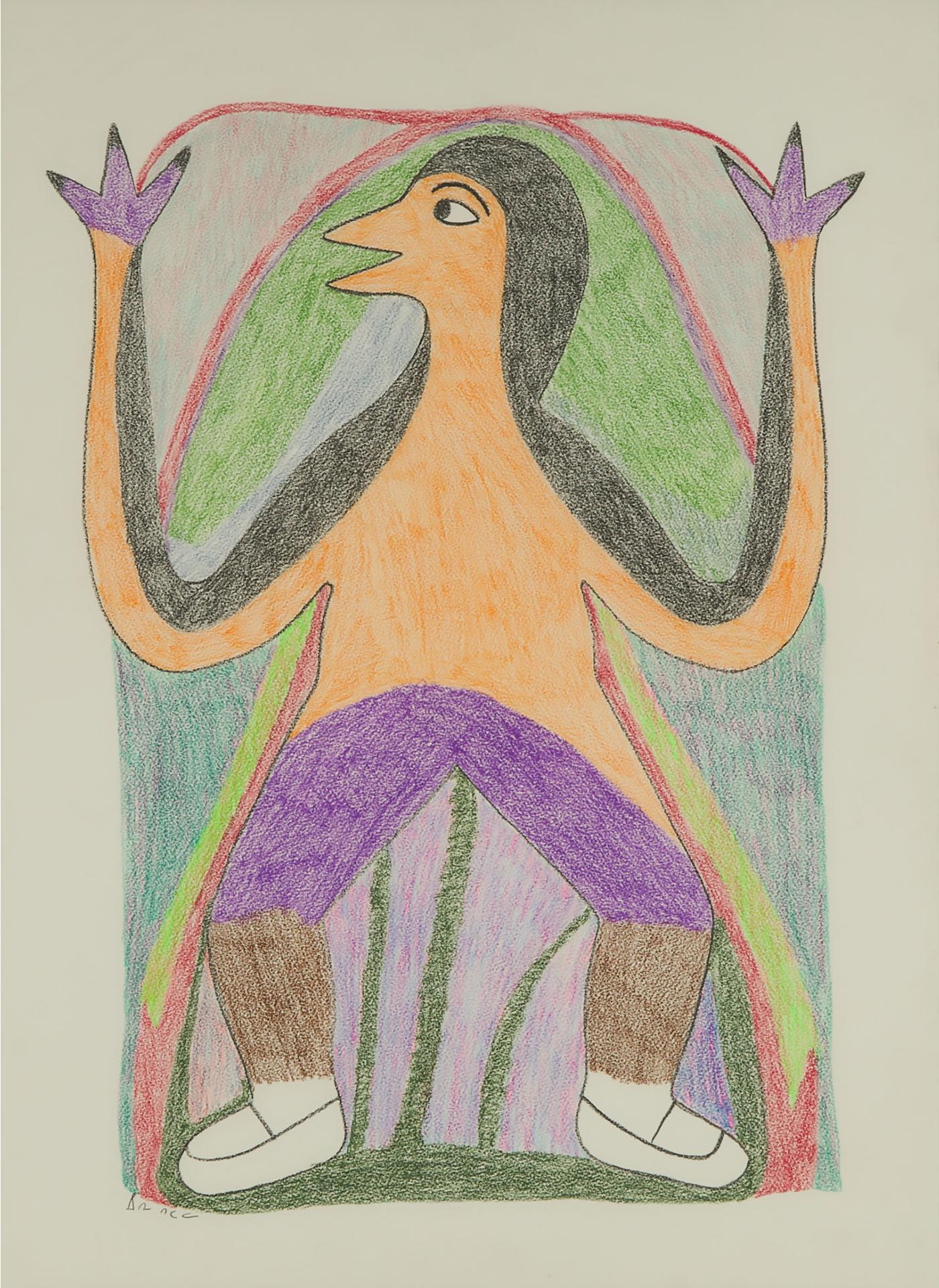 Irene Avaalaaquiaq Tiktaalaaq (1941) - Untitled (Bird Figure Transformation)