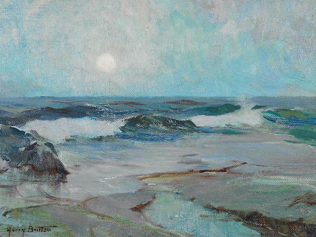 Harry Britton (1878-1958) - Moonrise, Cornish Coast