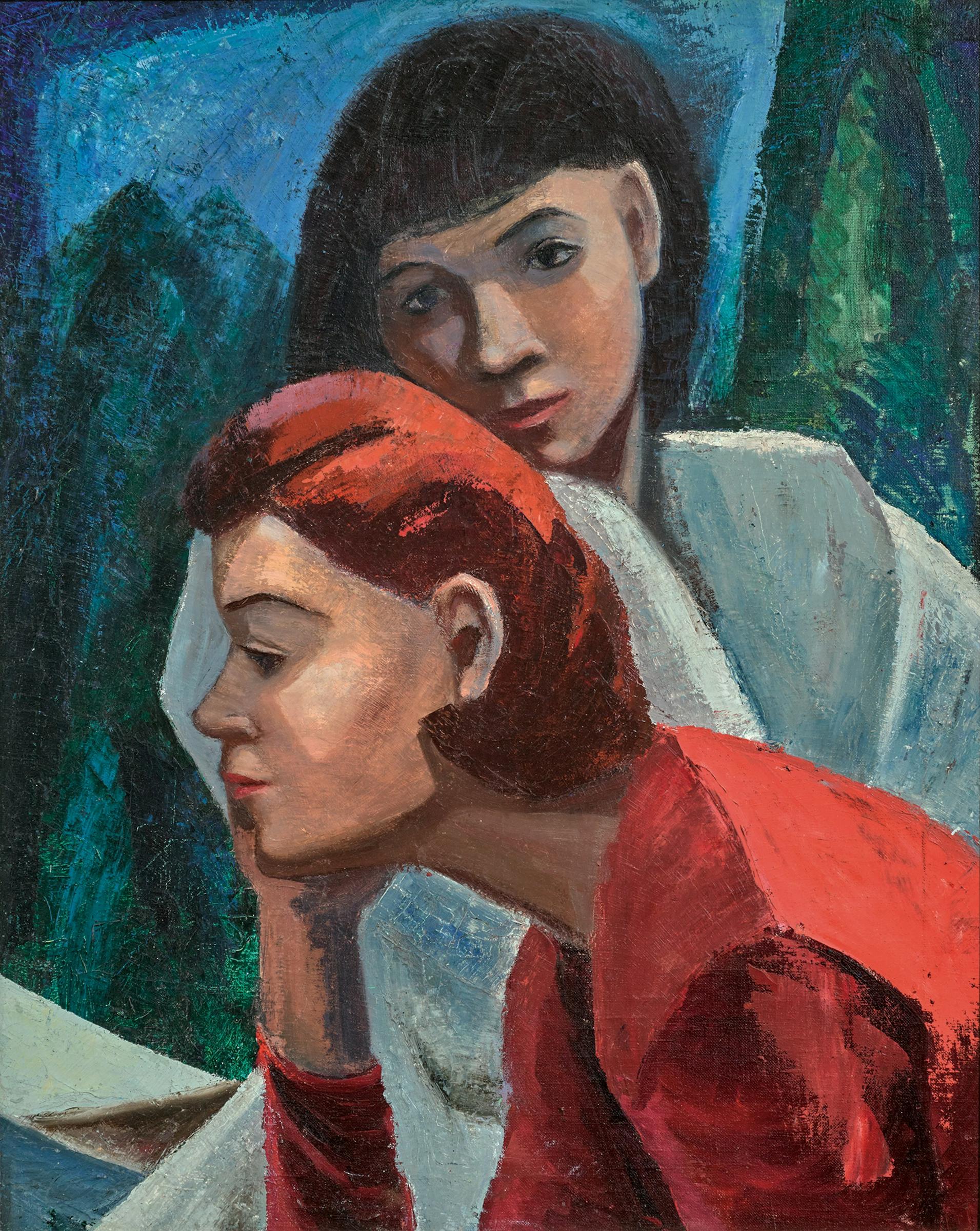 Yvonne Mckague Housser (1897-1996) - The Sisters, circa 1955