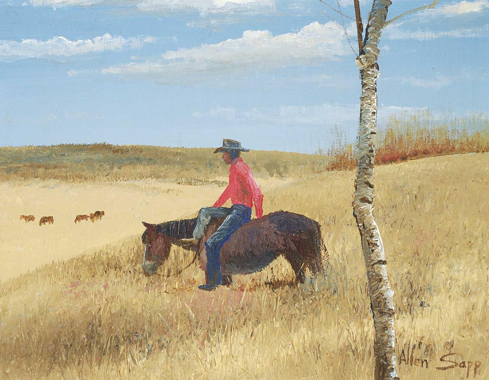 Allen Fredrick Sapp (1929-2015) - Watching Over Horses