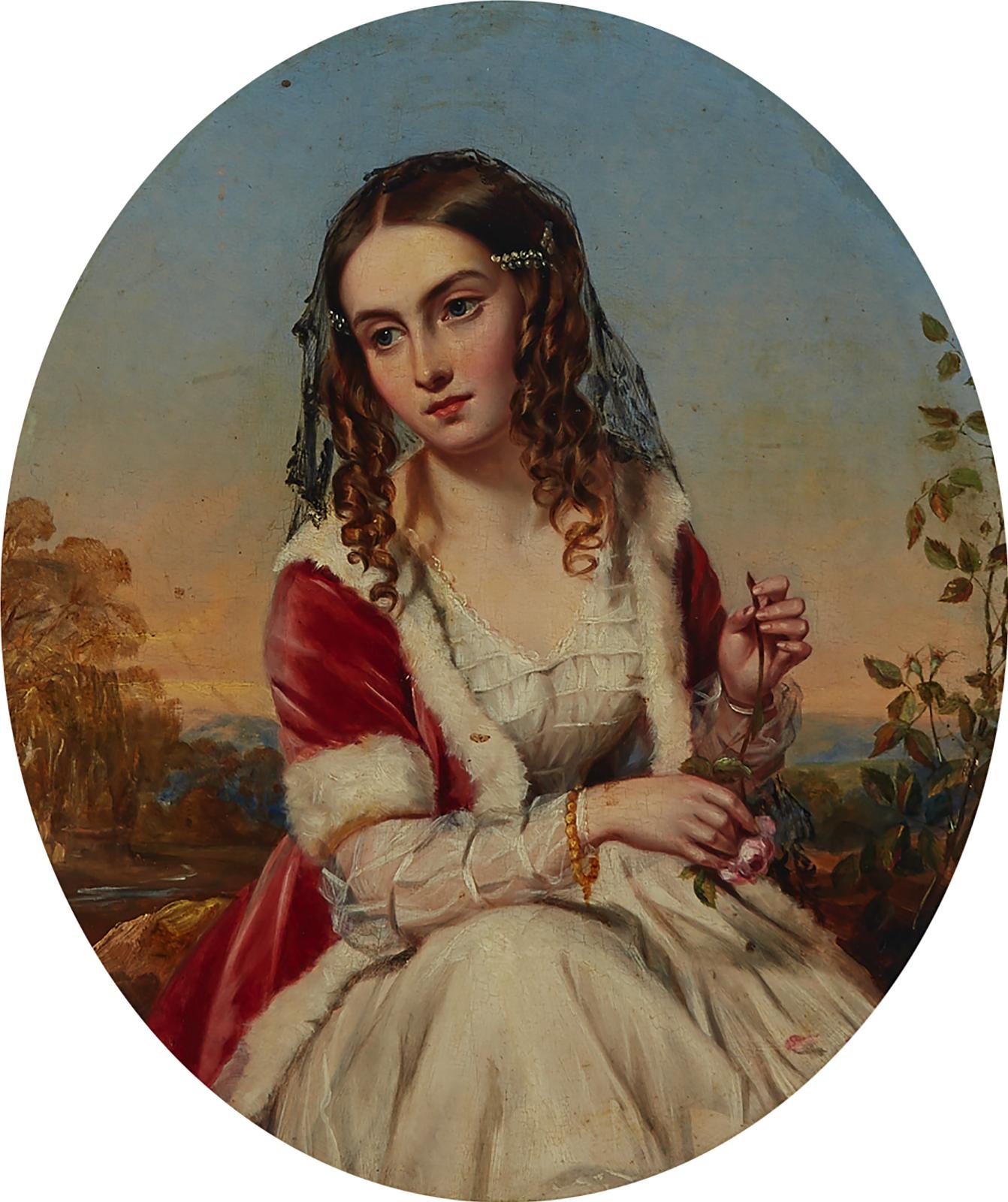 George Clint (1770-1854) - Portrait Of Lady Suffield, 1836