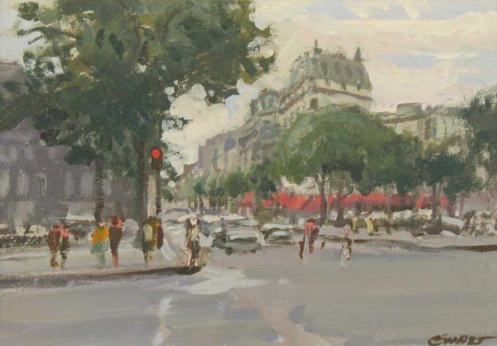 Peter Maxwell Ewart (1918-2001) - Near the Champs Elysees