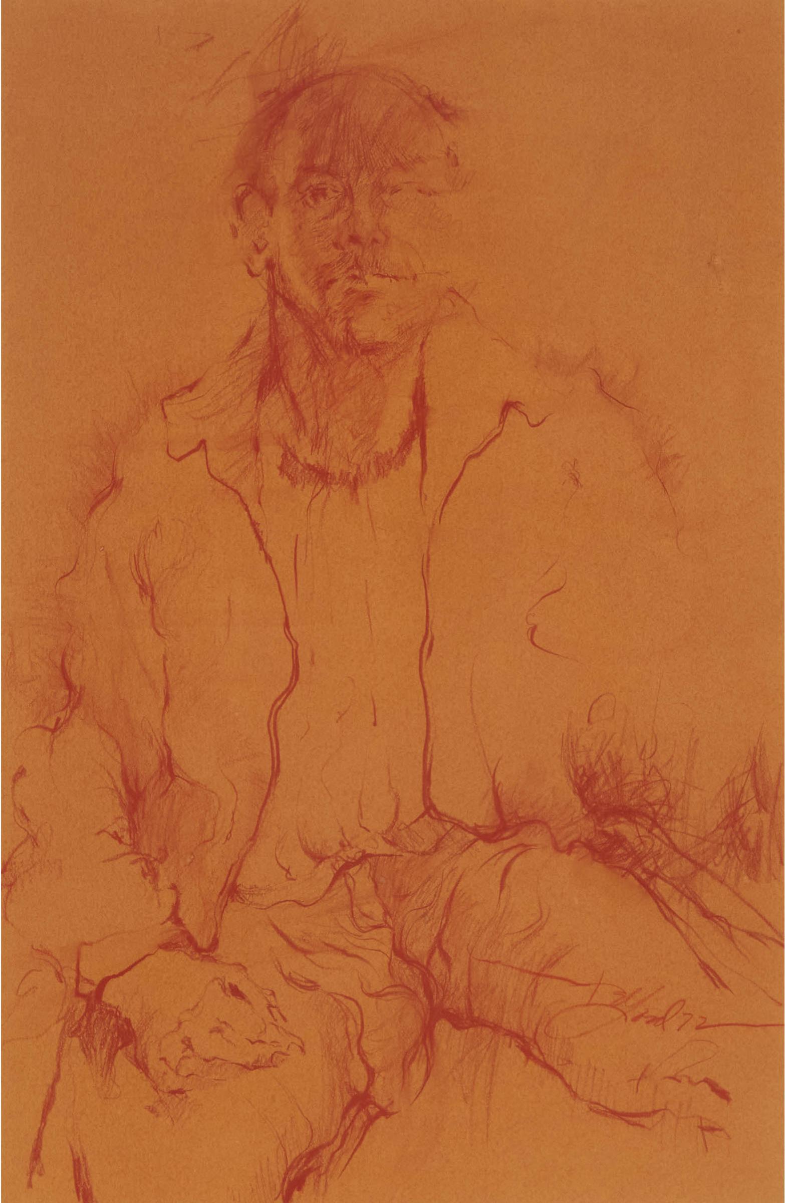 Telford Fenton (1932-2004) - Study Of A Seated Man, 1972