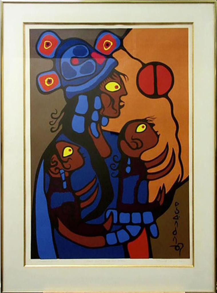 Norval H. Morrisseau (1931-2007) - Aritst's Spiritual Wife And Children