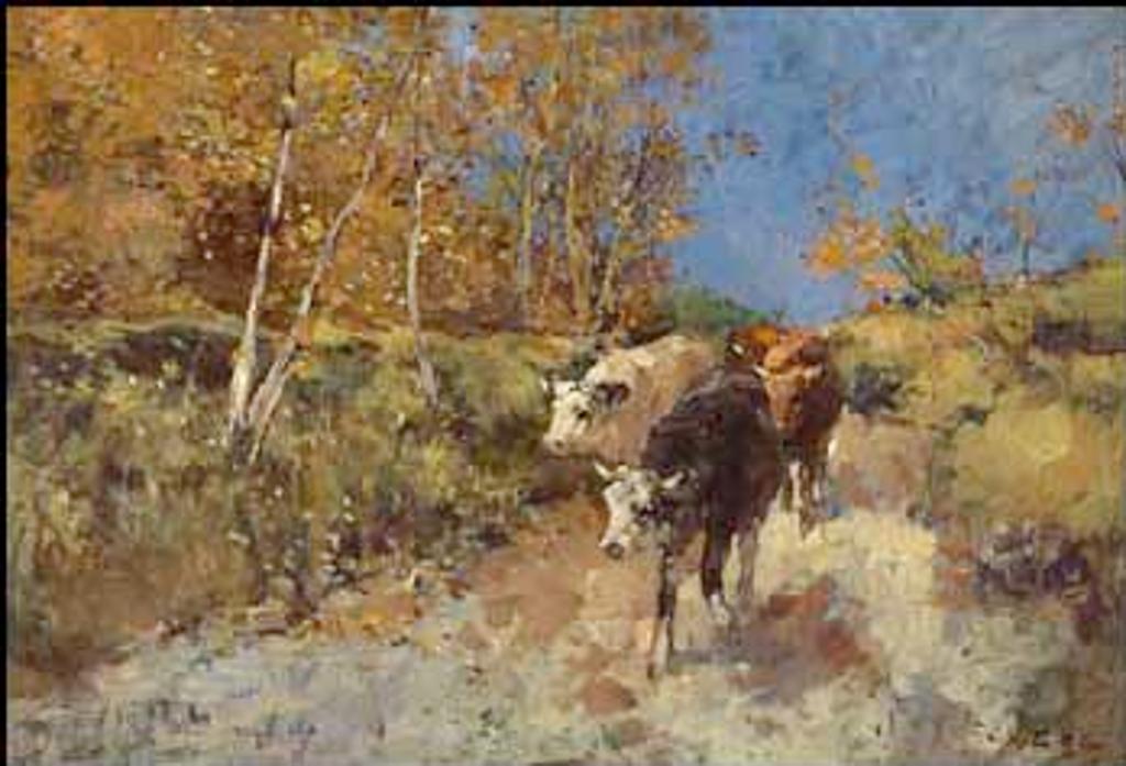 Frederick Charles Vipond Ede (1865-1907) - Cattle in the Lane