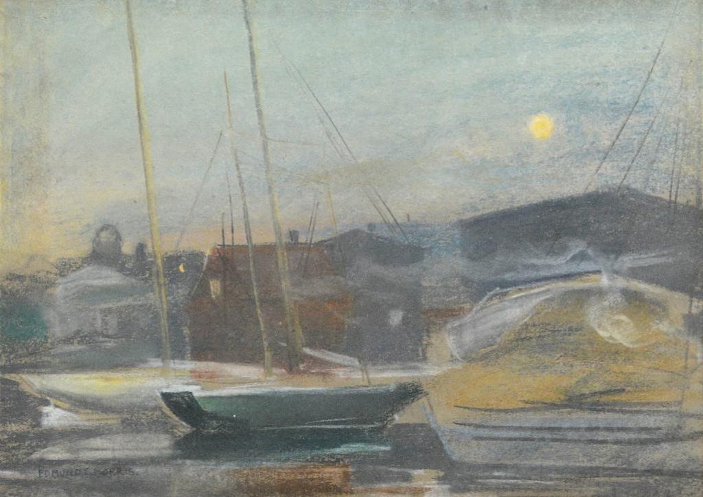 Edmund Montague Morris (1871-1913) - Sailboat In Moonlight