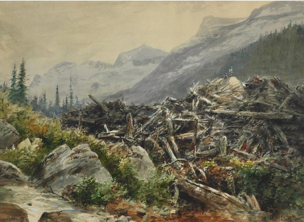 Marmaduke Matthews (1837-1913) - Figures In The Valley, Rockies