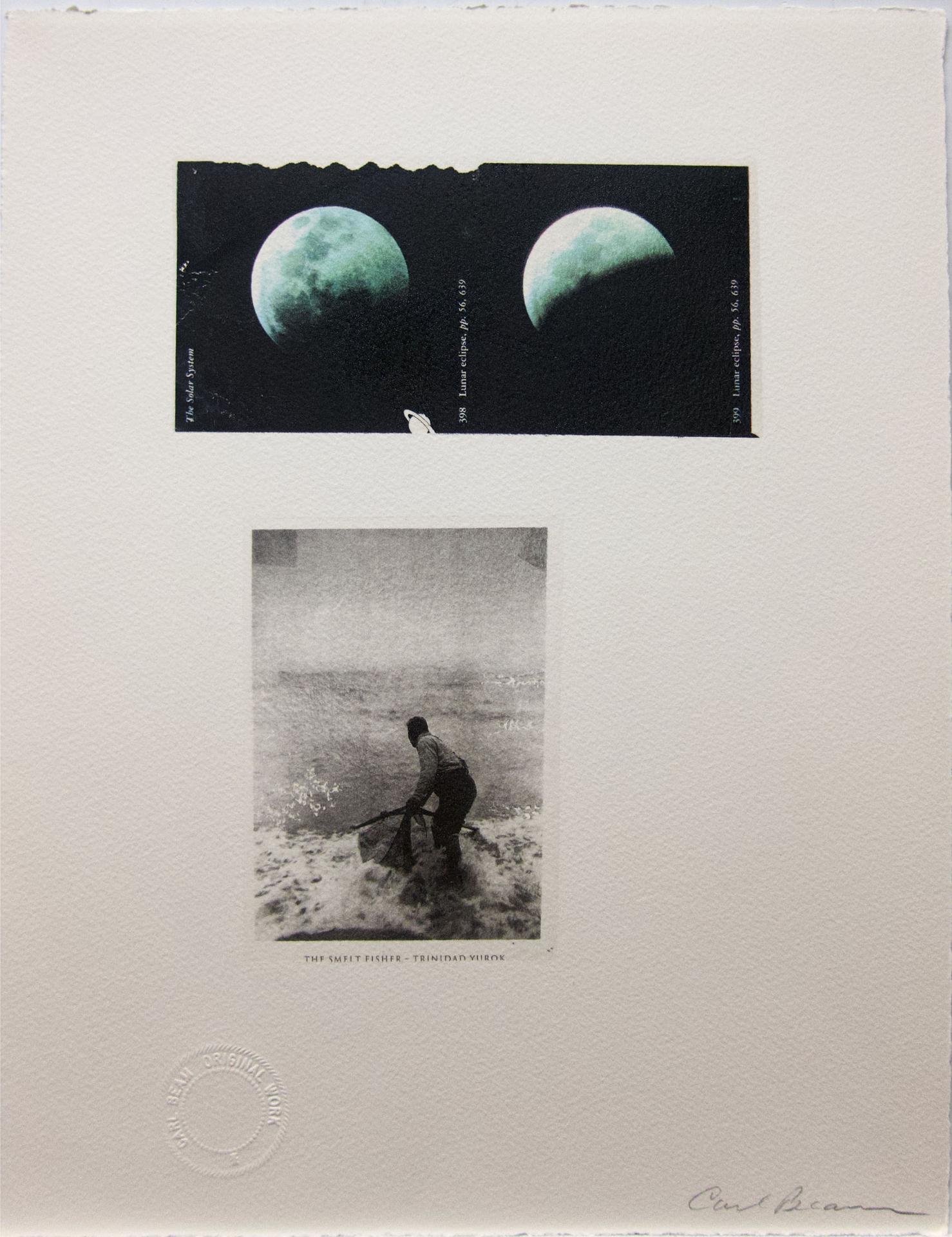 Carl Beam (1943-2005) - The Solar System - Lunar Eclipse / The Smelt Fisher - Trinidad Yurok