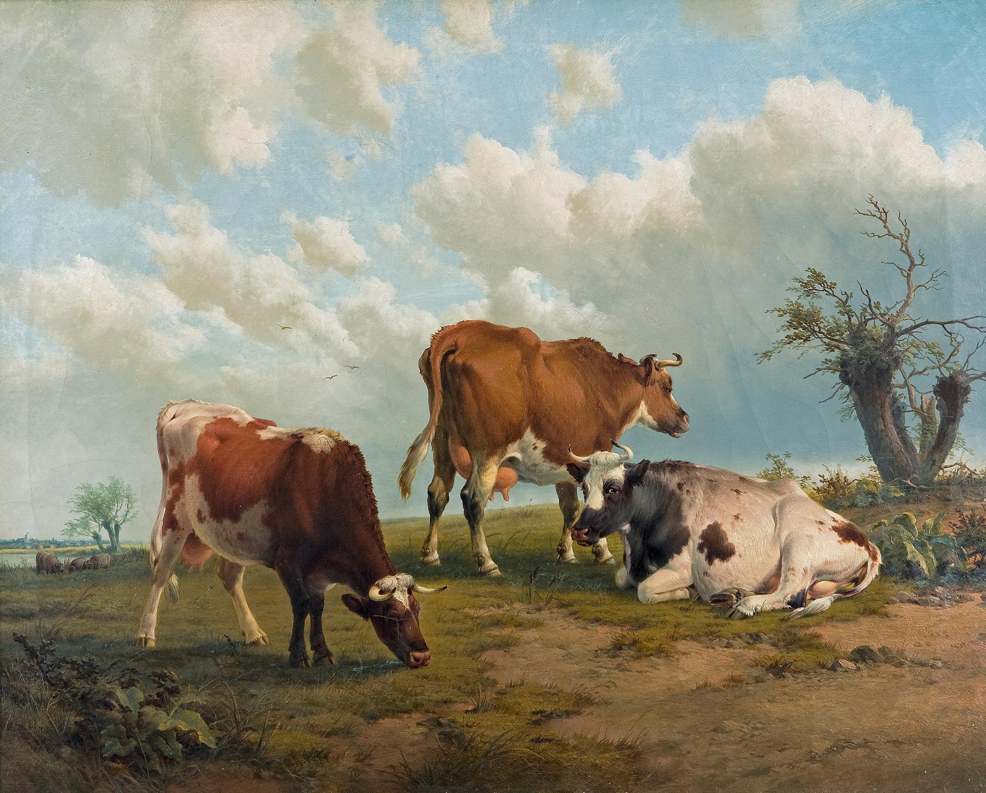 Thomas Sydney Cooper (1803-1902) - Cattle in a landscape