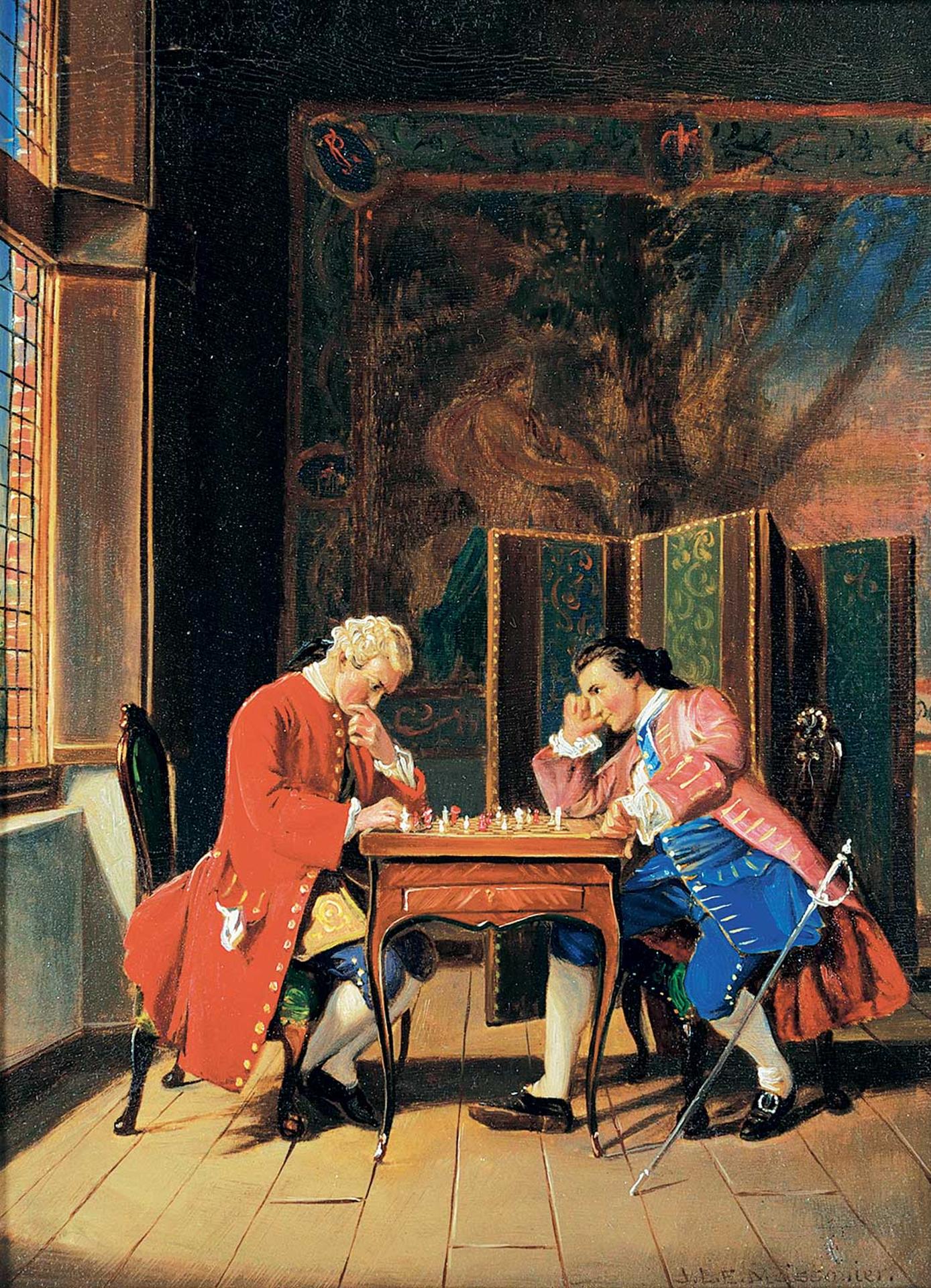 Jean Louis Ernest-After Meissonier - Checkmate