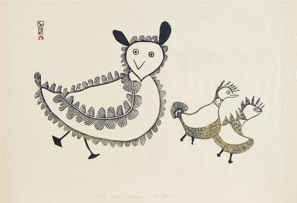 Sharni Pootoogook (1922-2003) - Birds Walking