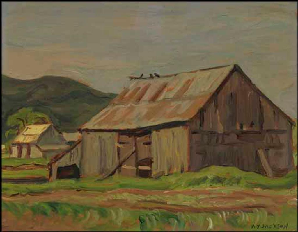 Alexander Young (A. Y.) Jackson (1882-1974) - Barn at Émileville, Que.