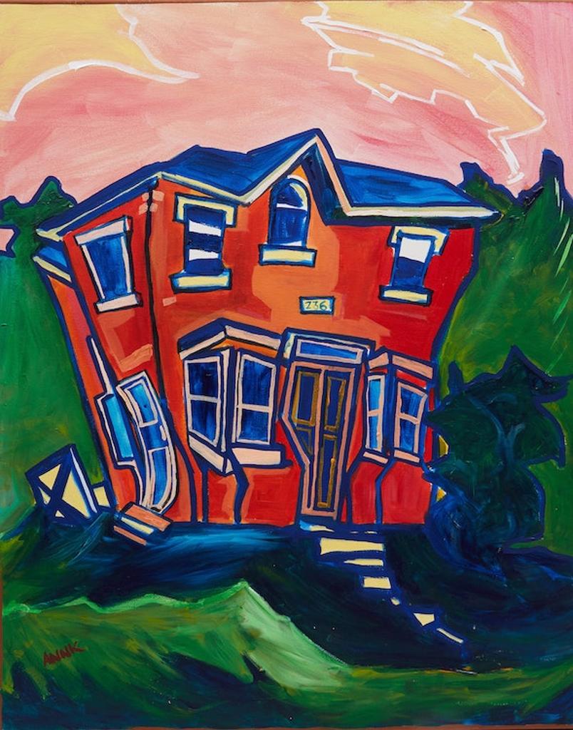 Ann Kornuta - Orange House on a Hill