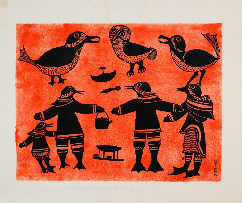 Kenojuak Ashevak (1927-2013) - Bird Humans