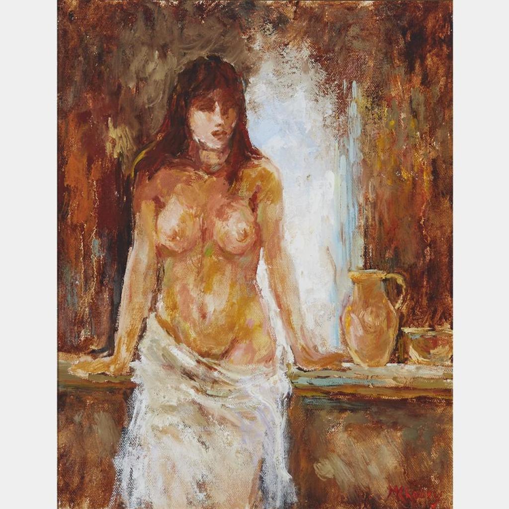 Michael Khoury (1950) - Nude At A Window With Pitcher