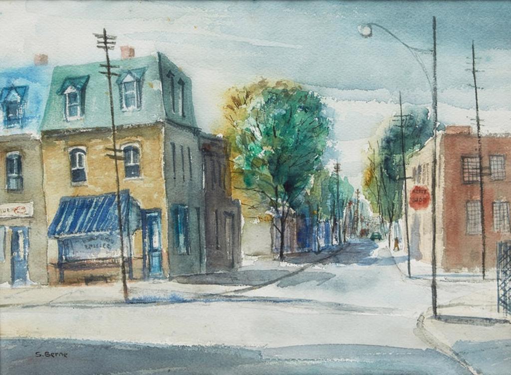Sidney Berne (1921) - Street Scene; Rasco's Hotel, rue St Paul, Montreal
