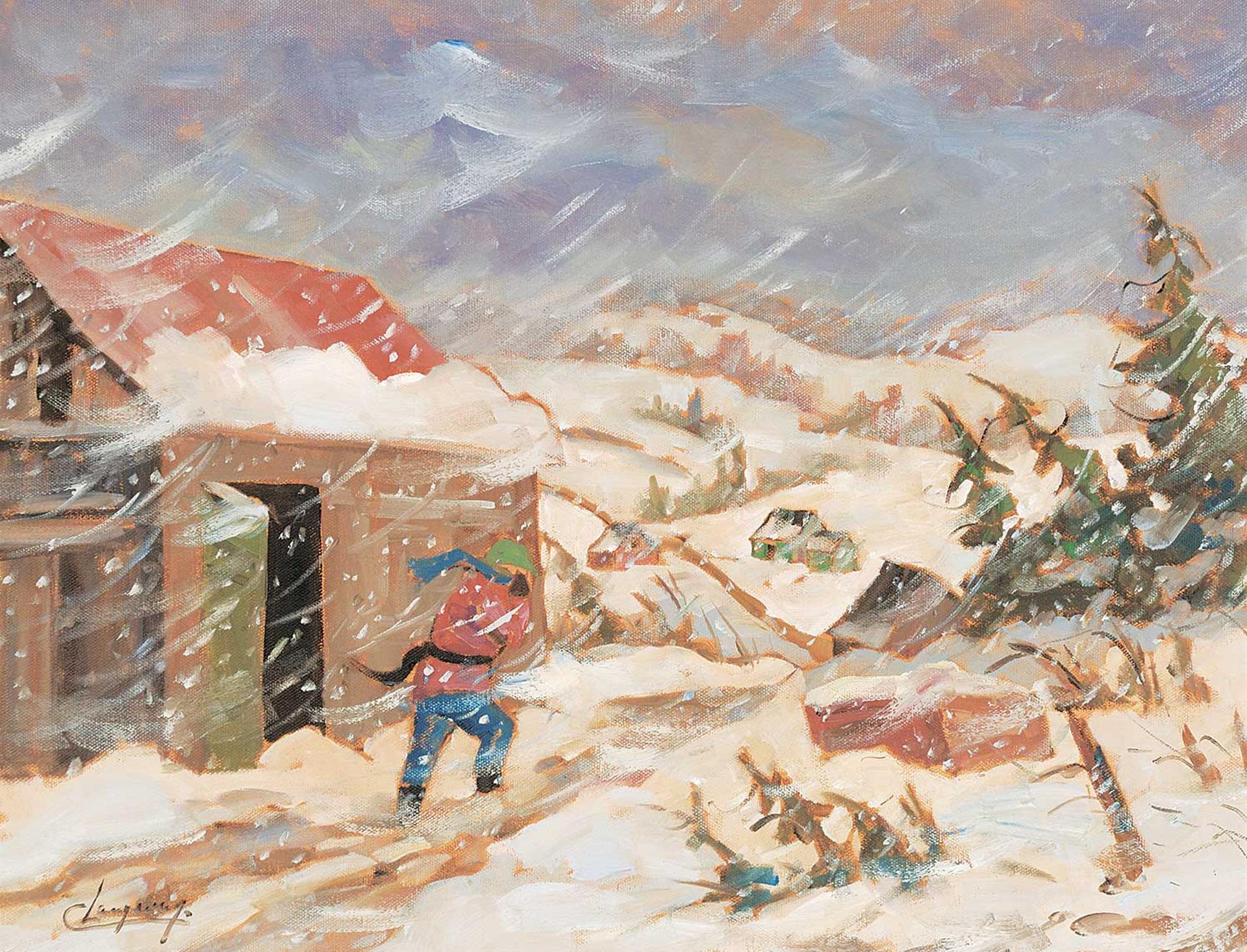 Claude Langevin (1942) - Snow Storm, Laurentides