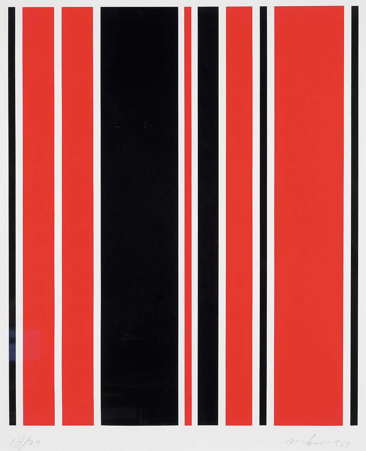 Guido Molinari (1933-2004) - Untitled - Vertical Red and Black  #18/24