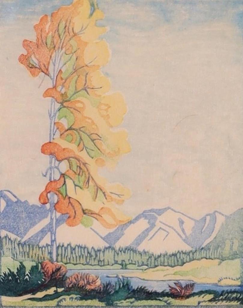 Margaret Dorothy Shelton (1915-1984) - Yellow Poplar, Banff; 1952