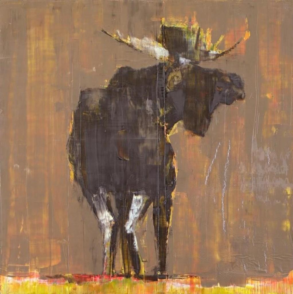 Les Thomas (1962) - ANIMAL PAINTING #011-0481 (MOOSE); 2011