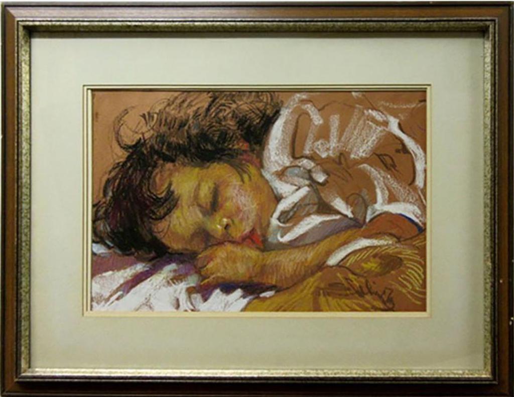 Arthur Shilling (1941-1986) - Portrait Of A Young Boy Sleeping