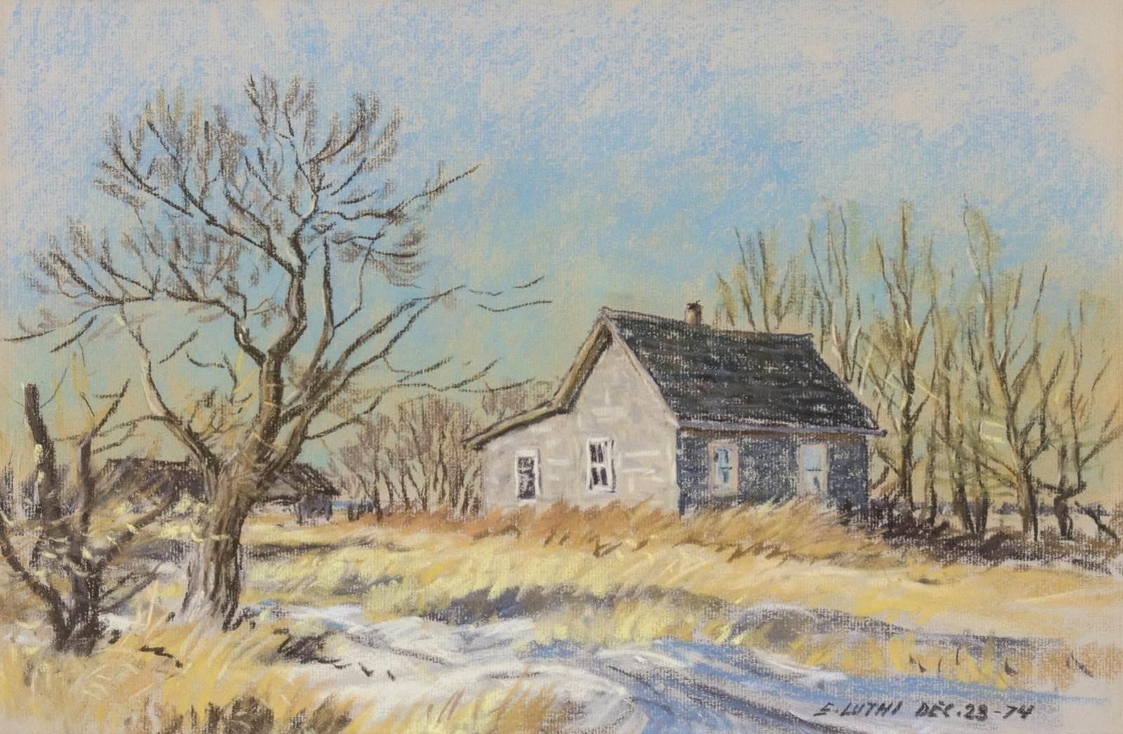 Ernest (Ernie) Luthi (1906-1983) - The Old Tom Riley Place; 1974