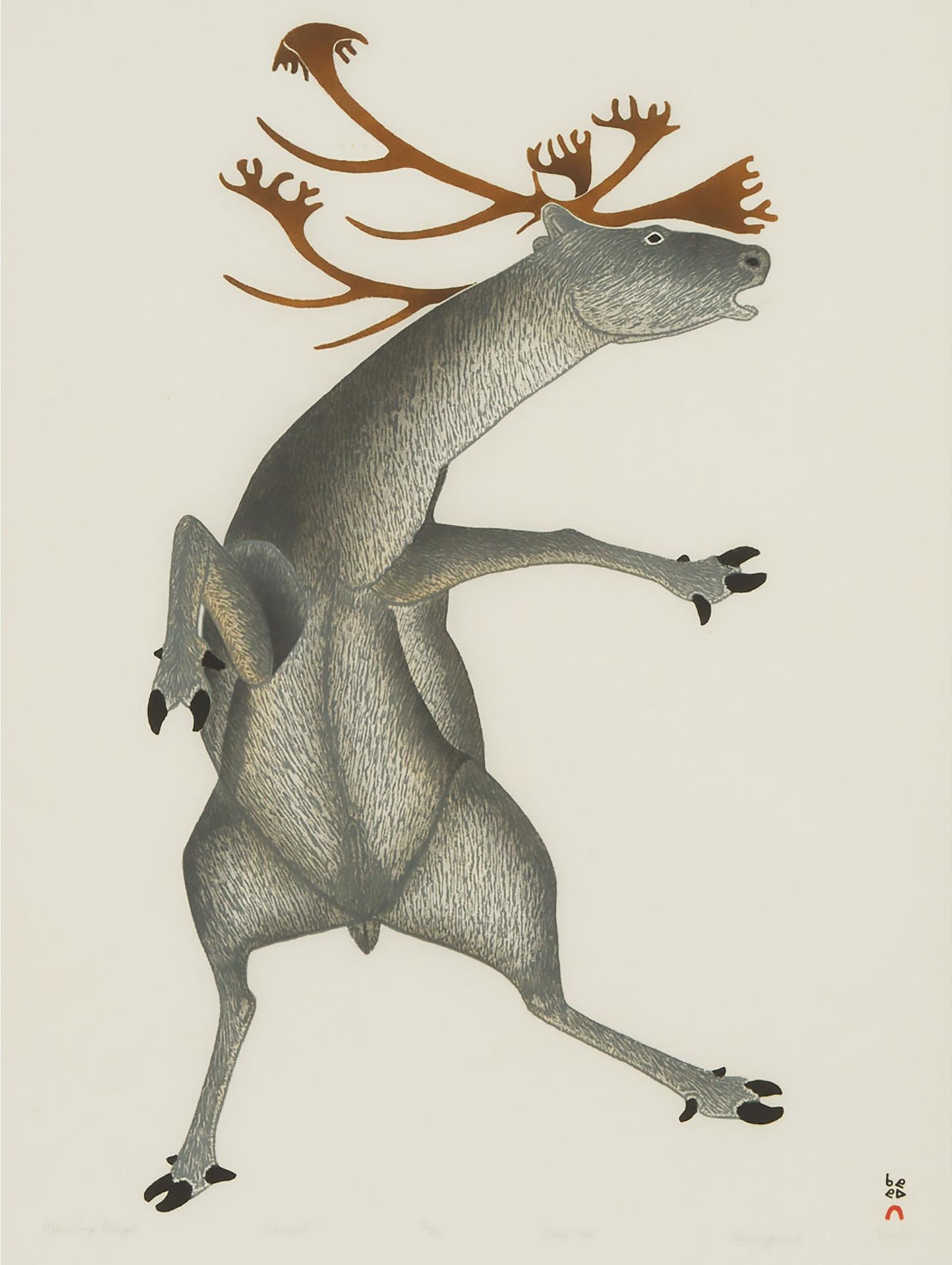 Kananginak Pootoogook (1935-2010) - Approaching Danger