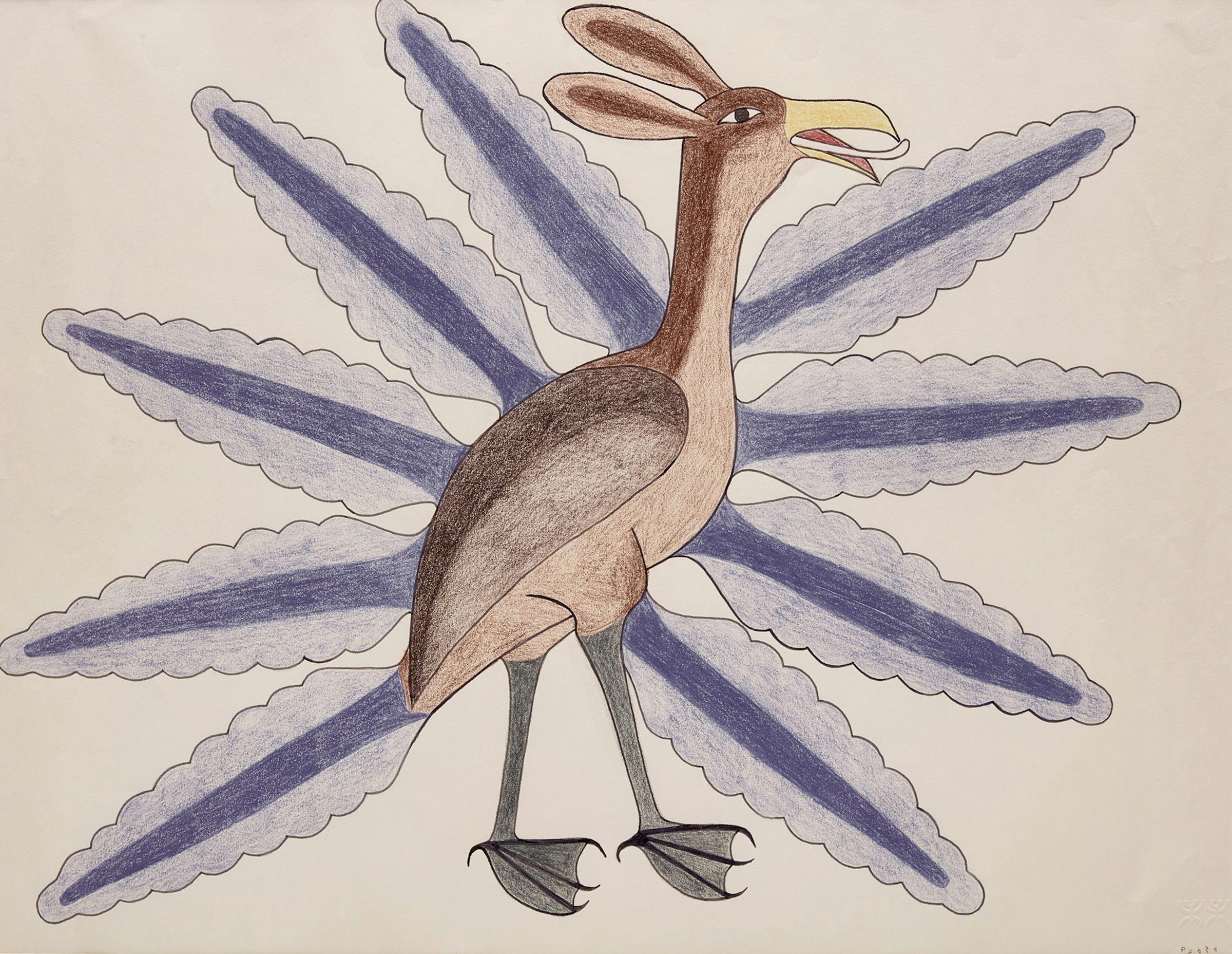 Kenojuak Ashevak (1927-2013) - Hare - Bird Spirit
