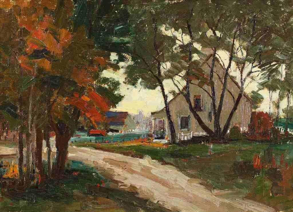 Paul Barnard Earl (1872-1955) - Homestead In A Summer Landscape