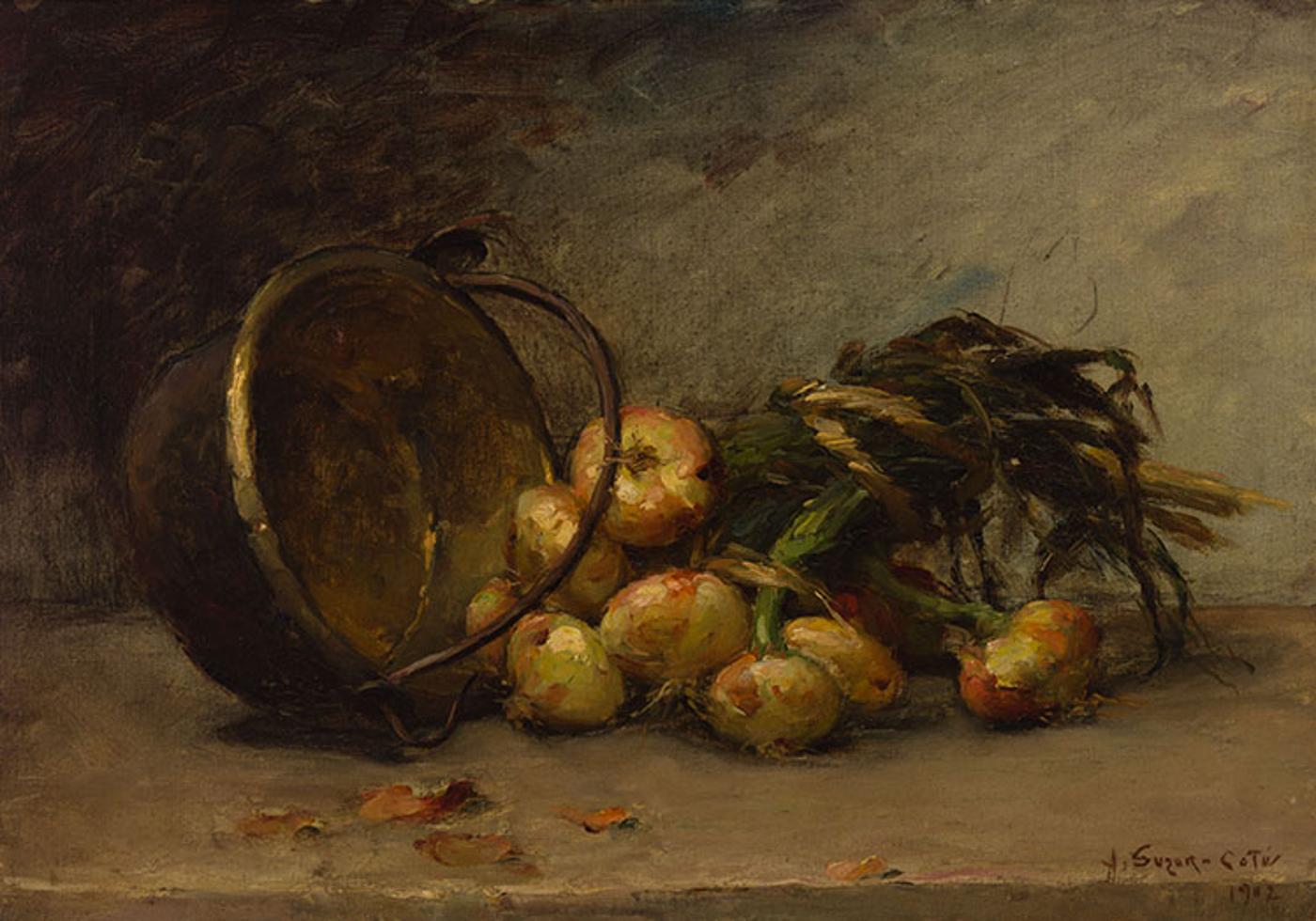 Marc-Aurèle de Foy Suzor-Coté (1869-1937) - Oignons, nature morte also known as Oignons et cuivre