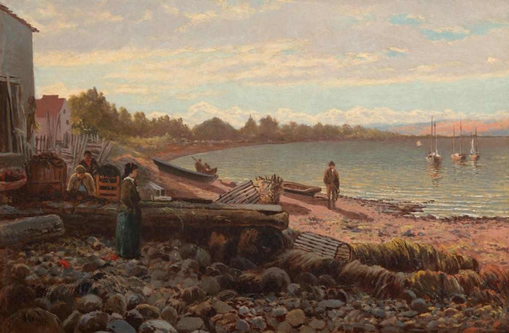 John Arthur Fraser (1838-1898) - At a Lobster Fishery (Bay Chaleur)