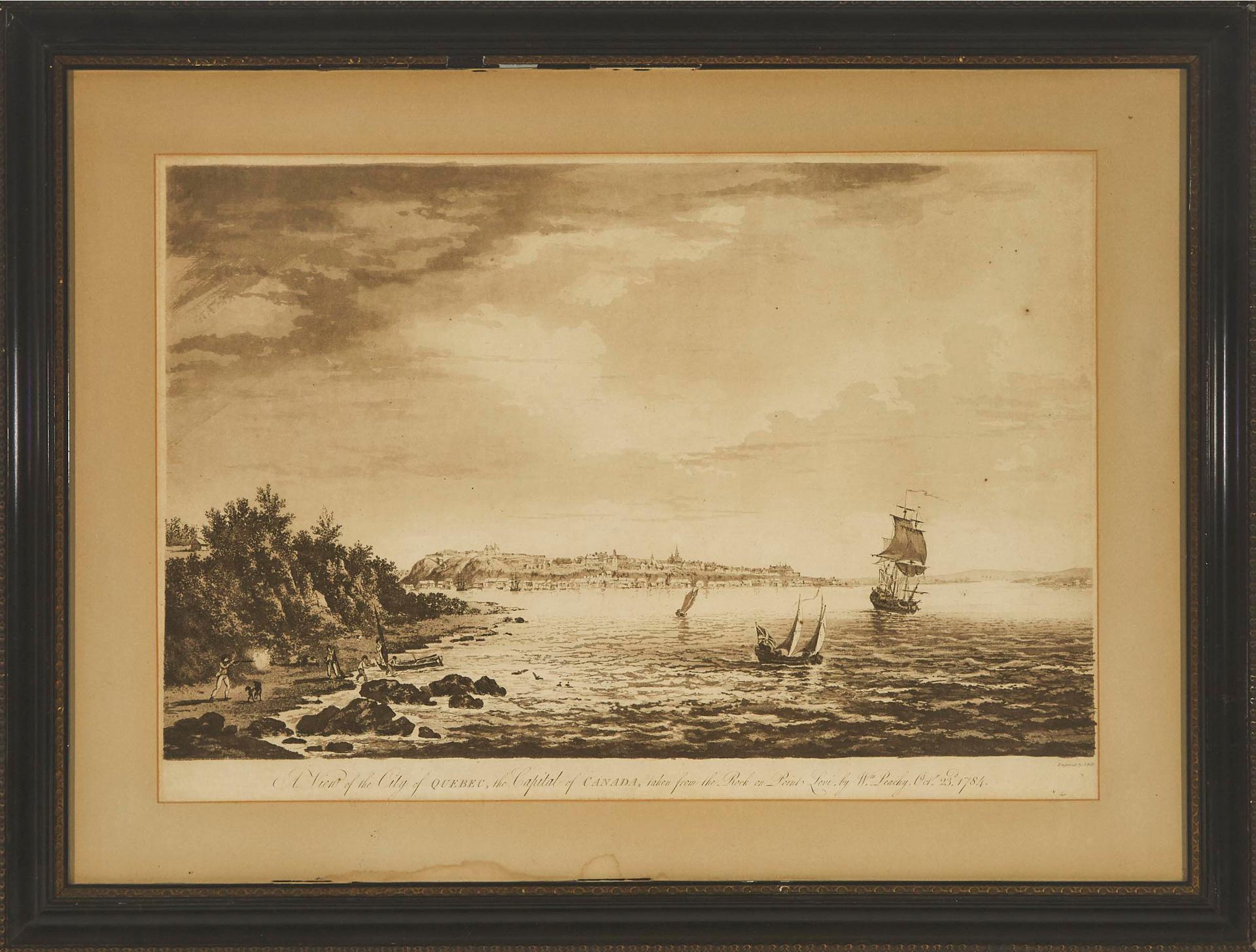James Peachey (1781-1785) - A View Of The City Of Quebec, The Capital Of Canada, Taken From The Rock On Point Levi