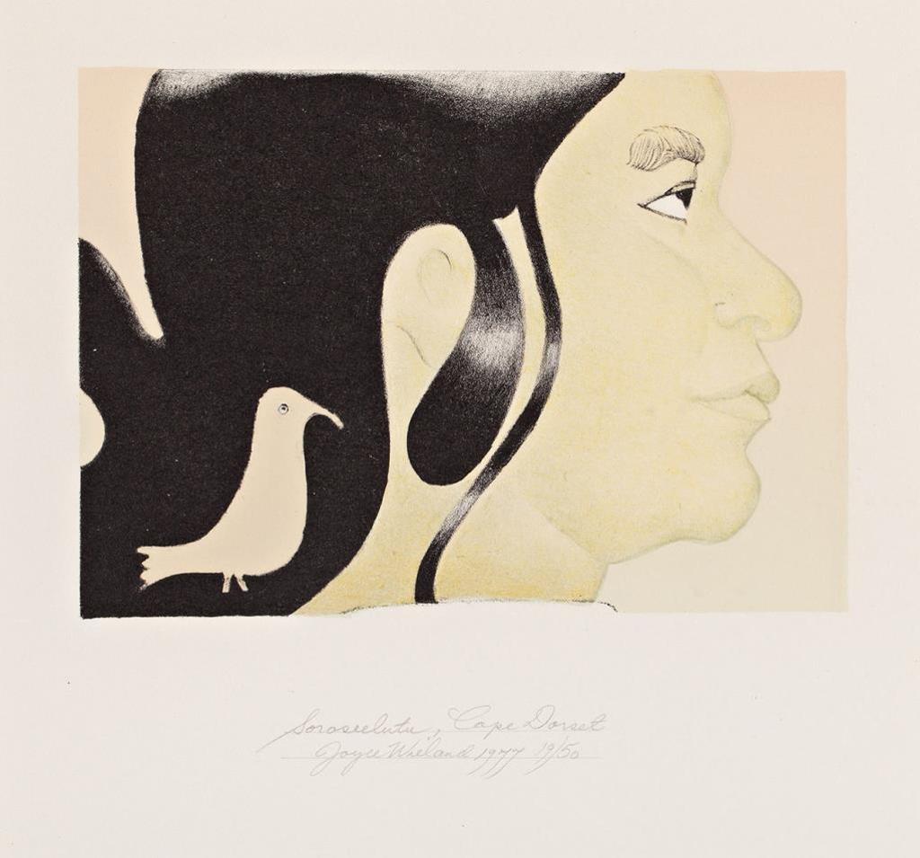 Joyce Wieland (1930-1998) - Portrait of Inuit Artist Sorosiluto  Ashoona