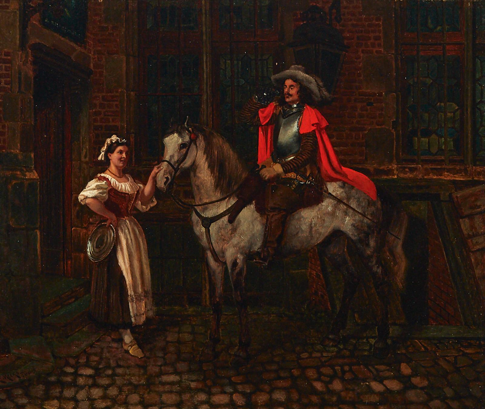 Eugene Meeks (1843-1916) - Thirsty Cavalier (Couple At Firenze)