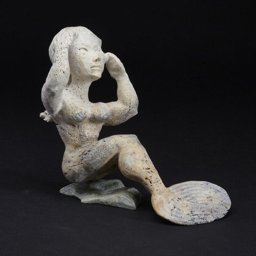 Davie Atchealak (1947-2006) - Sedna With Plaited Hair On Base