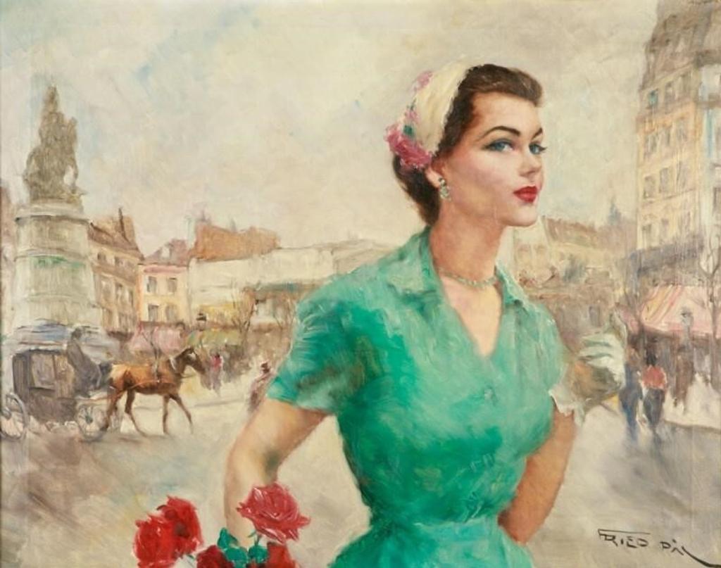 Pál Fried (1893-1976) - Annabella in Green, Paris