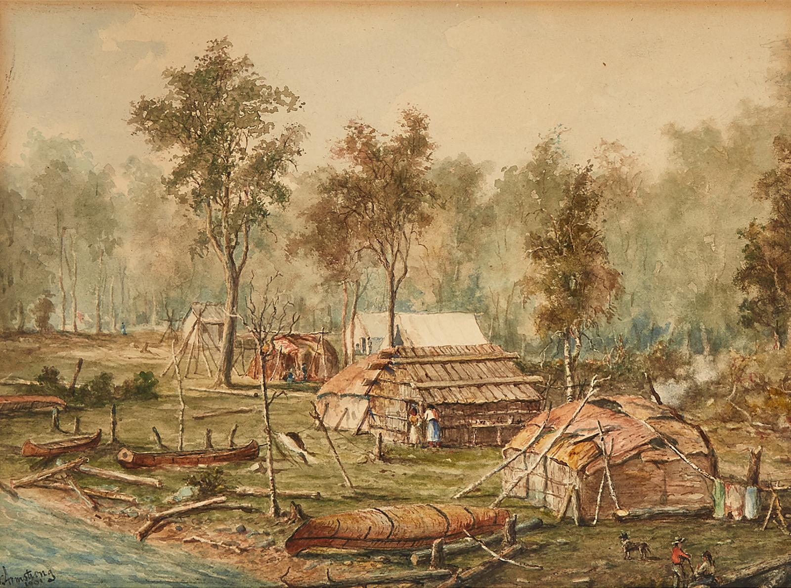 William Armstrong (1822-1914) - Lumber Camp Near Rat Portage, Kenora, 1901