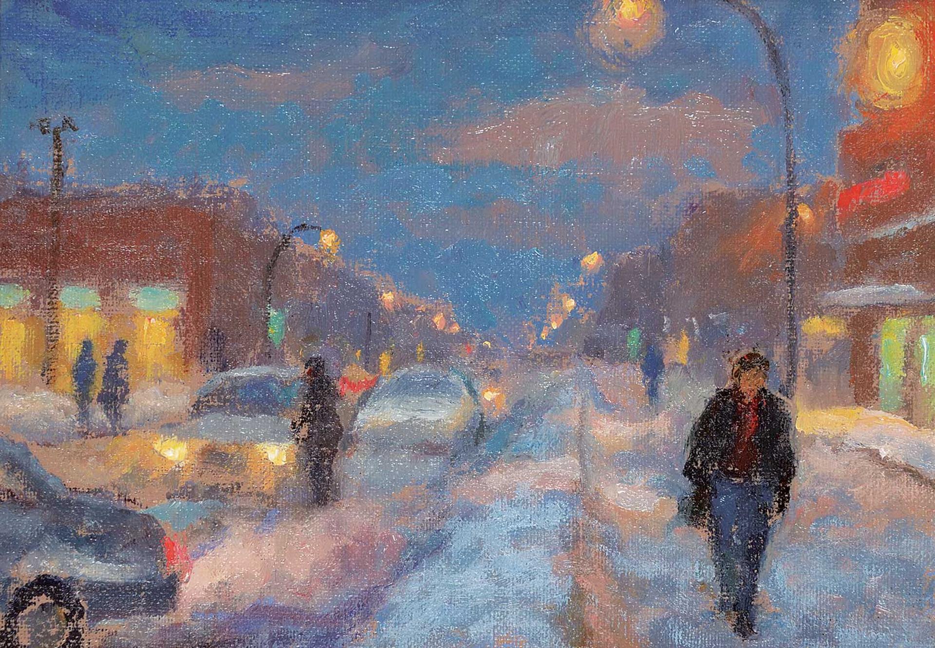 Antoine Bittar (1957) - Evening Stroll - Montreal